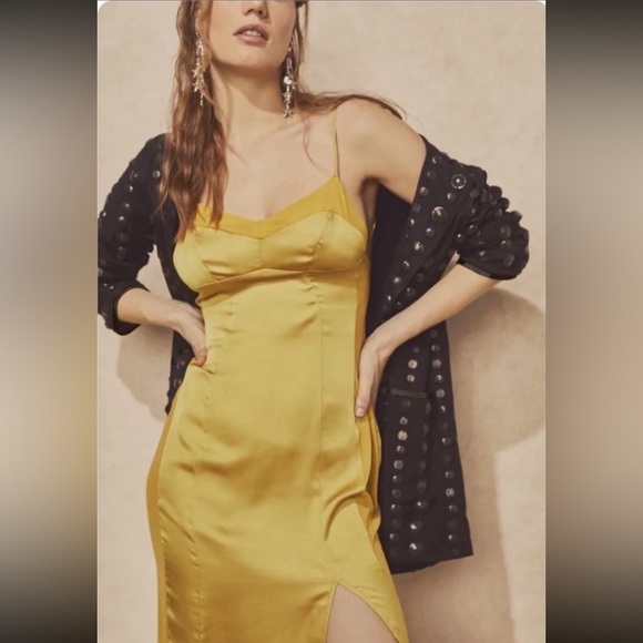 Free People Yellow Midi Dress - Picture 2 of 12